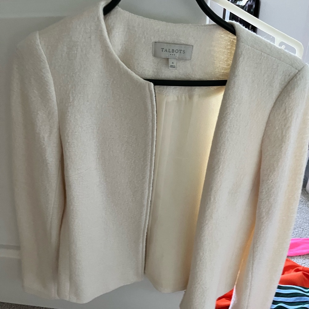 Talbots white (wool) blazer